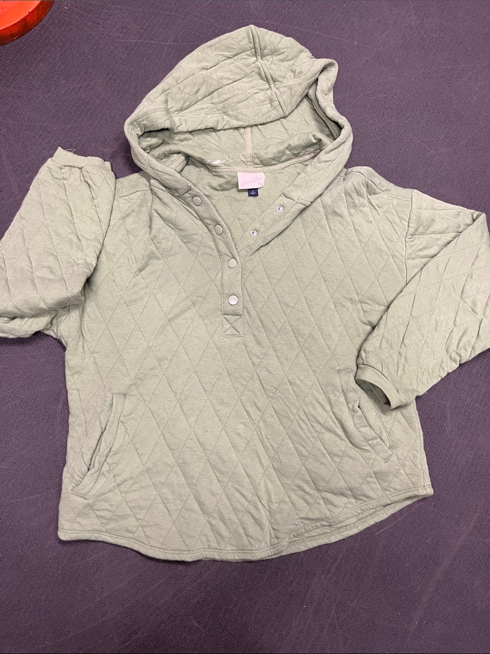 CO Quilted Hooded Pullover - Sage Green